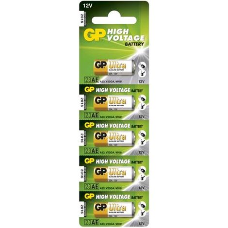 5 Batterie Gp Specialistica da 12V, Lrv08, Blister