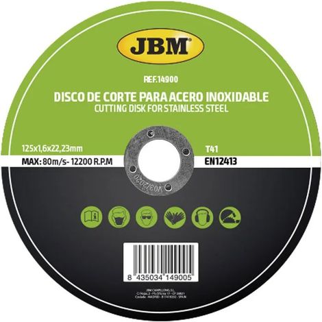 Disco da taglio metallo Jbm t41 125 mm 1.6 mm