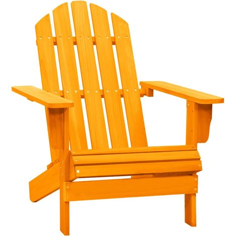 Chaise de jardin Adirondack, Fauteuil Extérieur, Siège confortable Bois de sapin massif Orange BGT14680 (1/5)