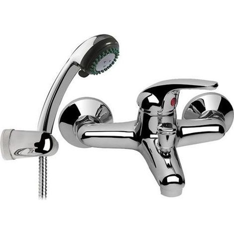 Rubinetto per vasca da bagno a parete Gala a due fori con accessori cromati (1/3)