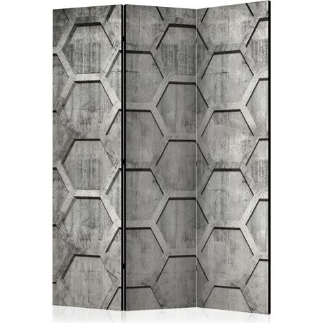 Paravento - Platinum cubes [Room Dividers] - 135x172 (1/4)