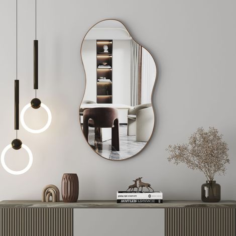 Brown metal asymmetric hanging mirror 9250cm (1/5)