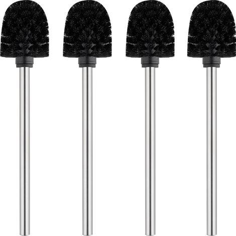 4pcs Brosse Toilettes WC de Remplacement, Balai Toilette WC Noir (1/5)