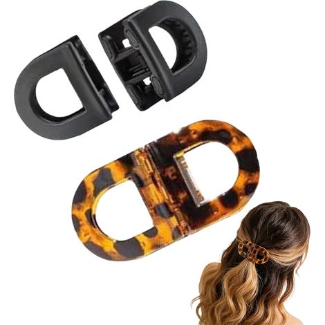 Paquete de 2 pinzas magnéticas para el cabello, pinzas magnéticas antideslizantes para peinar el cabello para mujeres, diseño 2 en 1 sin costuras para mujeres, para peinados diarios fáciles, sujeción  (1/5)