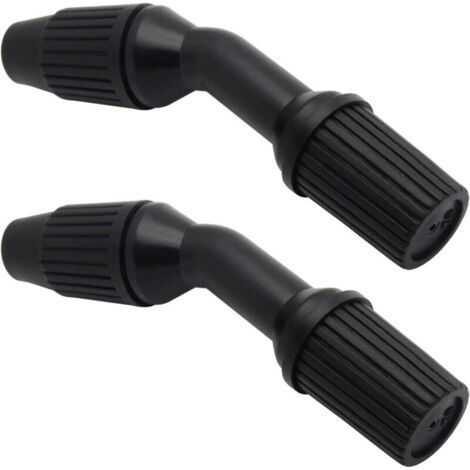 2 Pack Durable Cone Nozzles for Watering and Cleaning (Adjustable Black Nozzles) (1/5)
