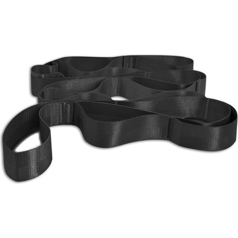 Sangle De Stretching Non Élastique - 12 Boucles Indépendantes - Pour Yoga Pilates Rééducation Physique Étirements - 1 Pièce (1/5)