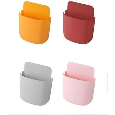 Étagère de rangement 11,5 x 3,5 x 9 cm, support mural pour télécommandes et téléphones portables, étagère multimédia, support mural pour stylos, organisateur multifonctionnel (1/5)