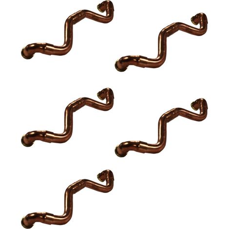 Lot de 5 Poignées Vague en Cuivre - Entraxe 160 mm - Ø12 - Arcanaute (1/4)