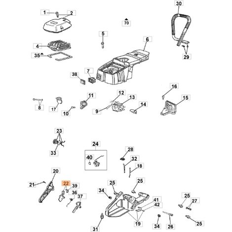 Kit leva acceleratore motosega modelli GS630 ORIGINALE OLEOMAC 098000406