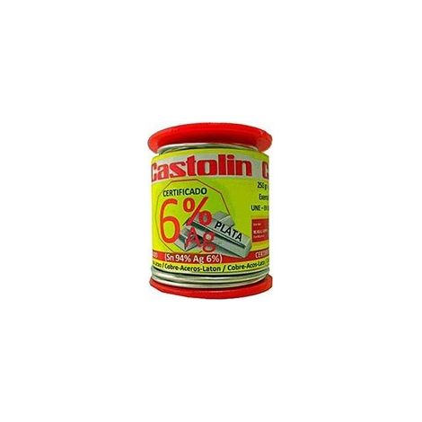 Carrete estaño 6% plata 2,0mm 250gr 3060RTE de Castolín