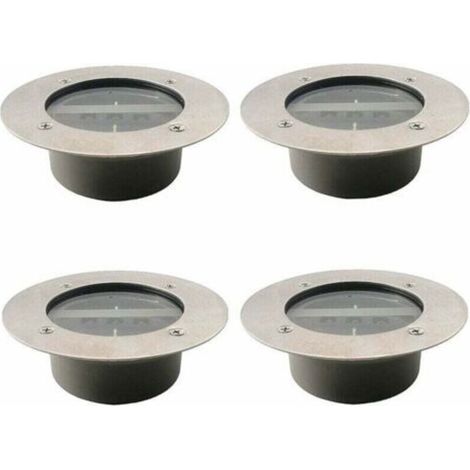 Projecteurs solaires à 3 LED étanches IP65 pour pelouse de jardin, blanc froid Lot de 4 (1/4)