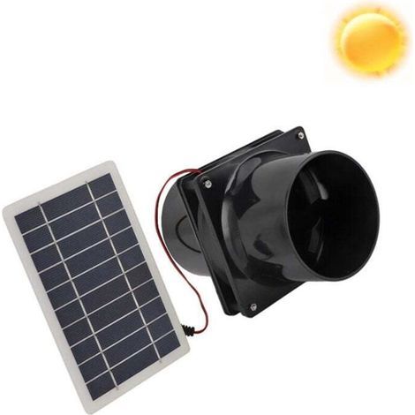10w ventilateur d'extraction solaire extracteur d'air ventilateur ventilateur alimenté par panneau solaire pour maison d'animaux domestiques, poulailler, camping-car, serre (1/4)