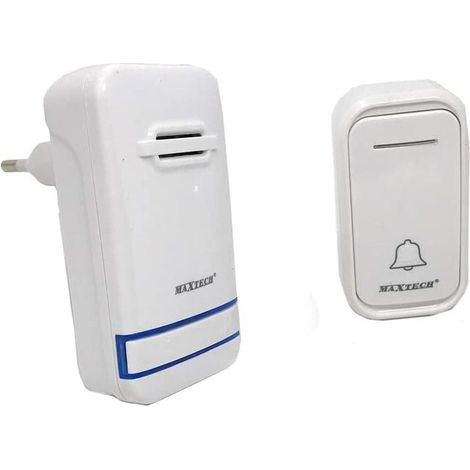 Campanello wireless senza fili con spina incorporata 38 melodie wifi doorbell volume regolabile indicatore led (1/4)