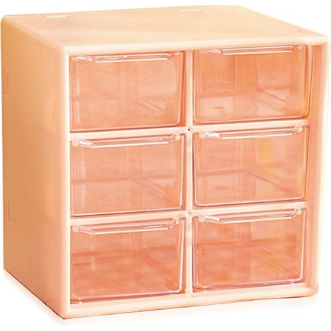 Schubladenbox – 6 stabile Kunststoffschubladen – Für Homeoffice/Werkstatt – 1 Stück (1/5)