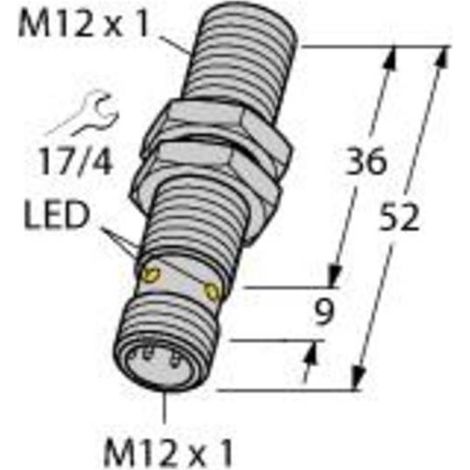 Turck Capteur inductif affleurant NPN, fermé BI2-M12-AN6X-H1141 (1/2)