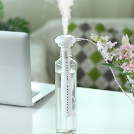 Humidificateur de bureau silencieux blanc portable haute capacité, bouteille d'eau pour la maison et la voiture (1/5)
