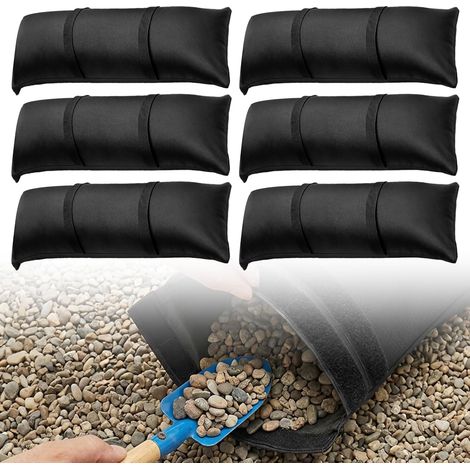 Sacs De Sable Remplissables Pour Poids De Socle Parasol: 2 Pièces Sacs De Sable Droits à Remplir, Sacss De Poids De Base à Remplir, Sacss De Sables Résistants Pour Parasol Déporté, Mobilier De Jardin (1/5)