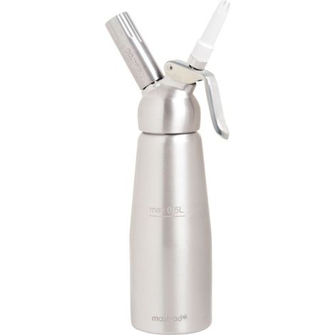 Mastrad F45914DA Siphon à chantilly chaud et froid 0,5 L aluminium argent