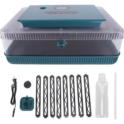 Couveuse automatique 25 œufs, double affichage température/humidité LED, retournement des œufs, éclairage des œufs, couveuse électrique pour poules, canards, cailles, prise US 95-125V (1/5)