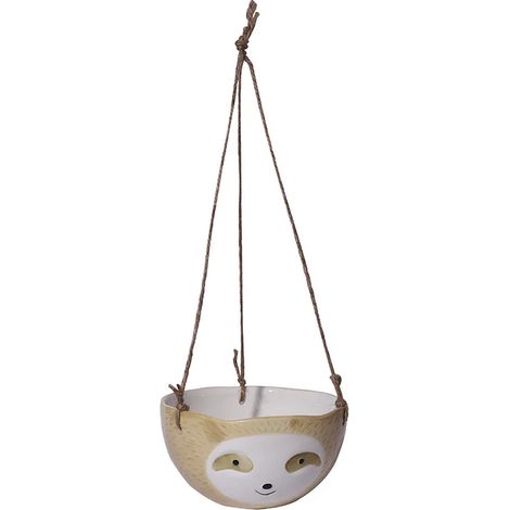 Pot suspendu en céramique jaune, pour plantes succulentes, décoration de jardin (1/5)