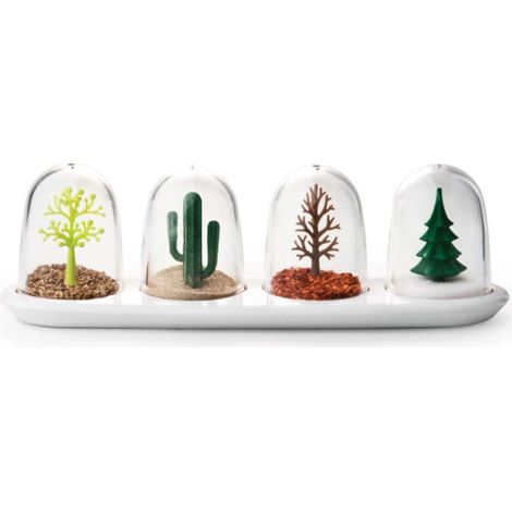 MINKUROW Barattolo Per Condimenti Da Cucina, Shaker Per Condimenti, Design Per Quattro Stagioni, Design Per Sfilate Di Animali, 4 In 1-A (1/4)