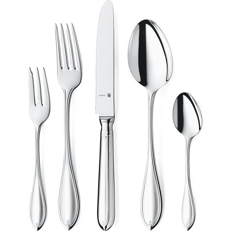 set de couverts en acier inoxydable pour 6 personnes, set de couverts 30 pièces, couteau à manche creux, poli, résistant aux rayures, passe au lave-vaisselle (1/5)