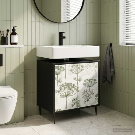 vidaXL Mueble de Cuarto de Baño GOTHA Roble Negro 60 x 40 x 61 cm (1/5)