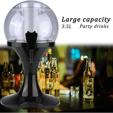 Distributeur de boissons froides 3,5 L, tube à glaçons, machine à jus, récipient, accessoires pour barbecue, fête et bar (1/5)