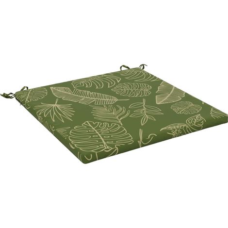Seat Cushions SOEST 100% Polyester Leaf Design 80 x 80 x 3 cm vidaXL