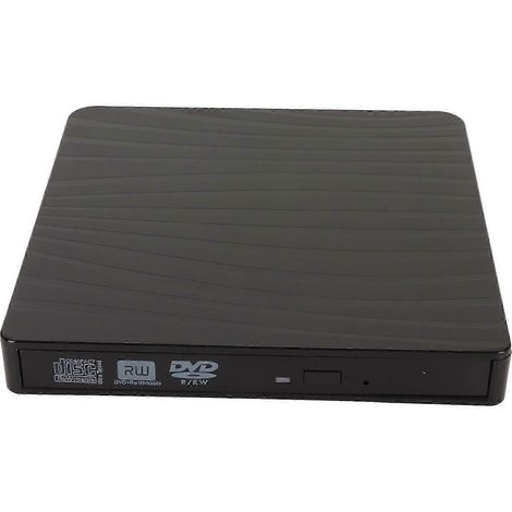 Graveur DVD externe USB-C 3.0 5 Gbit/s haute vitesse et silencieux, boîtier ABS, Plug and Play, compatible avec ordinateurs portables et de bureau tout-en-un. Qualité exceptionnelle.