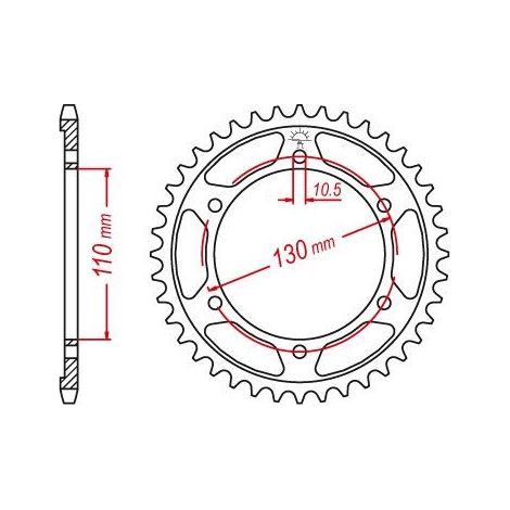 Couronne Acier - 525 - 44 Dents - Made in Germany (1/2)