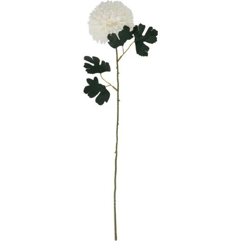 Chrysanthemum Stem - Plastic - H29 cm - White