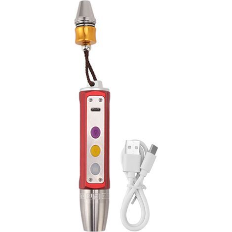 Jade 3-Light Evaluation Light, Continuously Dimmable LED Identification Flashlight for Jewelry, Red (1/5)