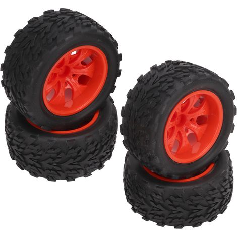 RC-Truck-Räder, professionelle Gummireifen für HSP 94111, 94188, 94108, HPI 1/10, Rot (1/5)
