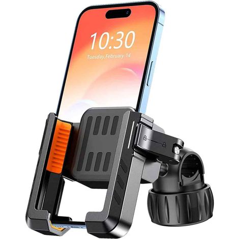 Support Téléphone Vélo - Fixation Guidon Universel 15-30 mm - Rotation 360° - Compatible Appareils 4,7 à 7,2 pouces - Pour Vélo Électrique Scooter Poussette Tapis Roulant - 1 pièce (1/5)