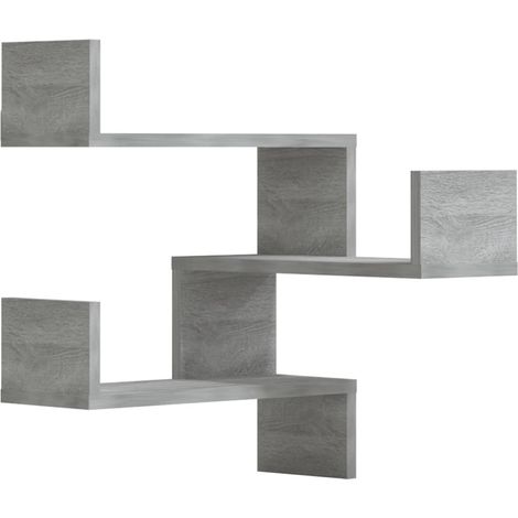 Maison Exclusive - Wand-Eckregale 2 Stk. Grau Sonoma 40x40x50 cm