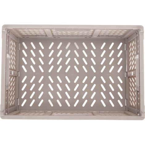 Caisse de rangement pliable et épaisse, grande capacité, panier de rangement pliable en plastique pour le linge de bureau (1/5)