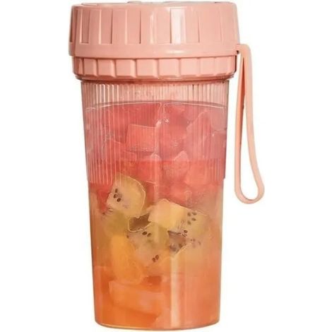 PRESSE-FRUIT - PRESSE LEGUME - PRESSE-AGRUME MANUEL Blender Portable Mini Fruit Juicer 300ml USB Rechargeable Smoothie et Milkshake (1/4)