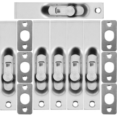 de 6 verrous de porte encastrés en acier inoxydable pour (1/5)