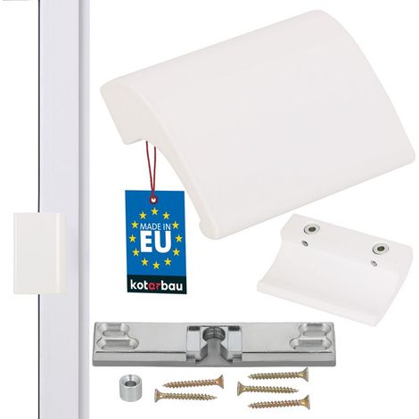 Poignée en aluminium Balk DE LUXE RAL 9016 BLANC + VERROU (1/5)