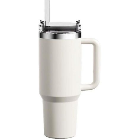 Bouteille Isotherme - Acier Inoxydable 304 - Double Paroi Vide - 1200 Ml - Blanc - 1 Pièce (1/5)