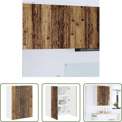 Étagère murale - Armoire de cuisine avec étagère Bois ancien 60 x 31 x 80 cm (1/5)