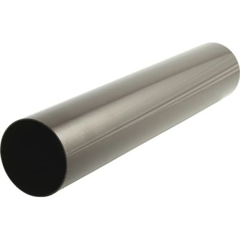 Tuyau de descente rond en plastique Marley, brun chocolat RAL 8017, Ø 75 mm, L = 2500 mm (1/4)