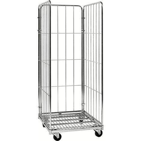 Roll container 3 côtés - Largeur 720 mm - Charge 400kg - Sans freins - KM72801803 (1/5)