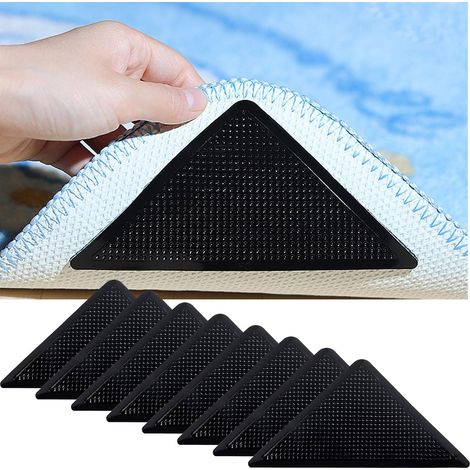 Juego de 8 bases antideslizantes reutilizables, autoadhesivas para sofás, con fuerte agarre para suelos de madera.