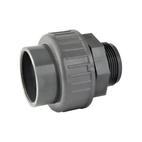 Union 3 pièces mixte PVC pression femelle 40 mm, mâle 33x42