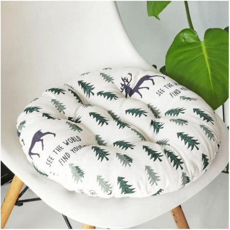 50x50cm,Coussin de Siège Ronde,Décoration pour Maison Salle à Manger Voiture Auto,Galettes de Chaise Coussin de Sièg,Style-28