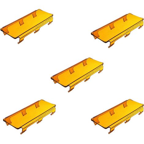 Lot de 5 barres lumineuses LED incurvées de 8 pouces avec couvercle de lentille ambre pour quad, SSV et 4x4 tout-terrain. (1/5)