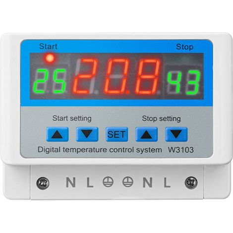 Thermostat numérique amélioré, régulateur de température 30 A, 220 V, 5000 W, plage de mesure -50 à 110 °C, usage industriel