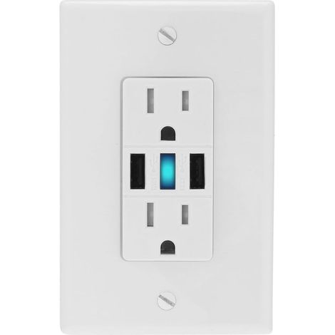3.6A haut-parleur prise courant double USB 15A manipulationssichere Steckbuchsenfreie Platte
